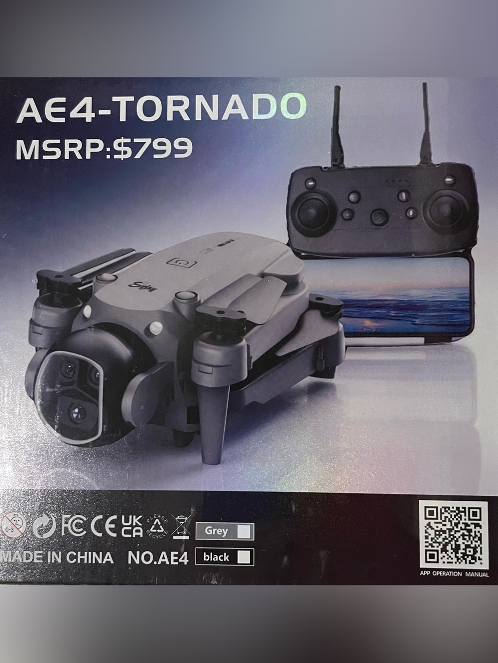 AE-4 Tornado Drone MSRP $799 NWT
